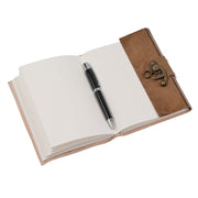 Open journal with sustainable white cotton unlined pages
