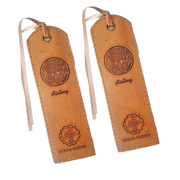 Pair of Handmade Leather Bookmark with DreamKeeper Tree of Life Design - Aisling